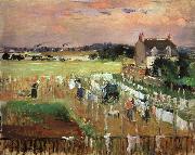 Berthe Morisot Hanging Out the Laundry to Dry oil painting